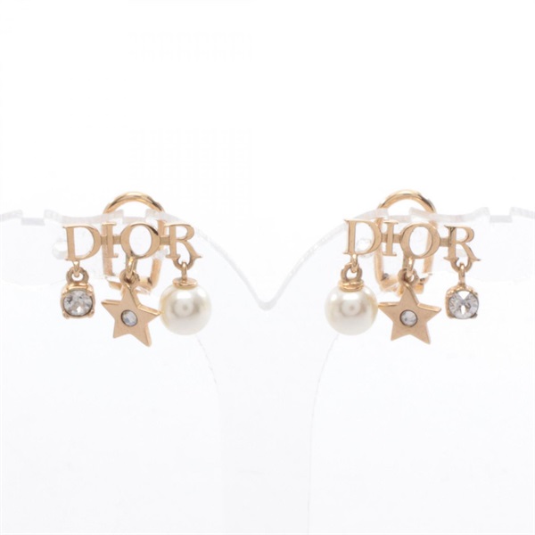 Dior Dio(r)evolution clip Earring Gold Plated Artificial pearl White Used Women