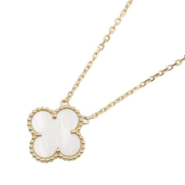 Van Cleef & Arpels Vintage Alhambra Mother of Pearl Necklace 18KYG Gold Women