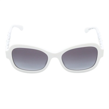 CHANEL sunglasses eyewear 14.5cm width 5465QA 716/S6 acetate White Women