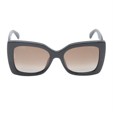 CHANEL Sunglasses eyewear 5494A 622/S9 acetate Black Used Women CC Coco