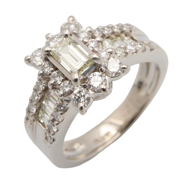 JEWELRY Diamond Ring Pt900 Platinum Used Women US Size 5