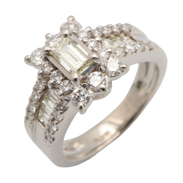 JEWELRY Diamond Ring Pt900 Platinum Used Women US Size 5