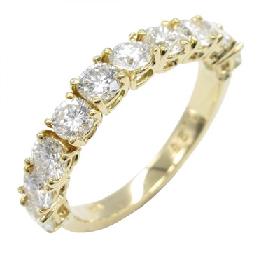 JEWELRY Diamond Ring 18KYG Yellow Gold Used Women US Size 4.75