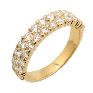 JEWELRY Diamond Ring 18KYG Yellow Gold Used Women US Size 5.5