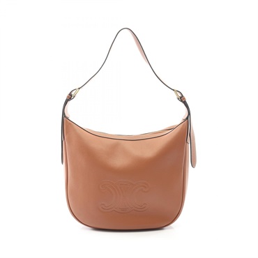 CELINE Medium Heloise Cuir Trim Off Shoulder Bag 114713FLH.04LU leather Brown