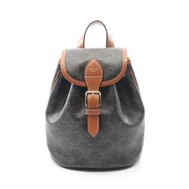 CELINE Mini Falco Backpack Triomphe Rucksack 197662CAS.04LU canvas leather Black