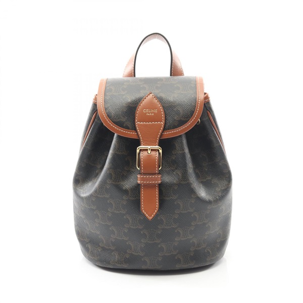 CELINE Mini Falco Backpack Triomphe Rucksack 197662CAS.04LU canvas leather Black
