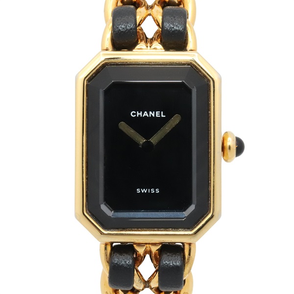 CHANEL Premiere S Wrist Watch H0001 Quartz Gold Plated leather Used Women CC