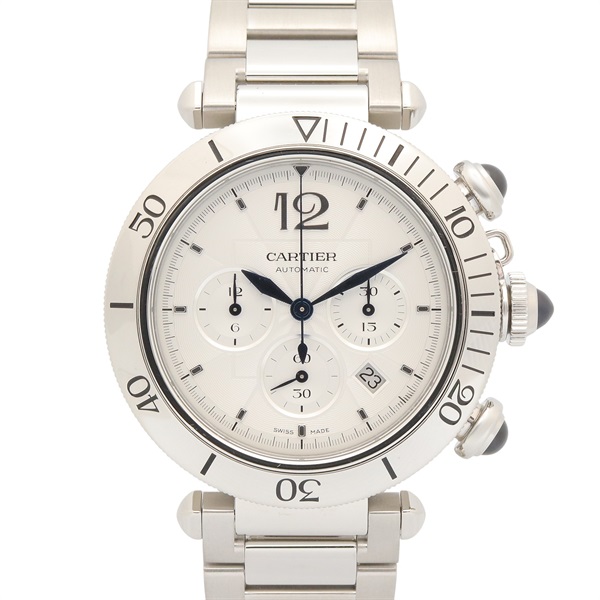 CARTIER Pasha de Cartier Chronograph Wrist Watch WSPA0018 Automatic SS Used mens