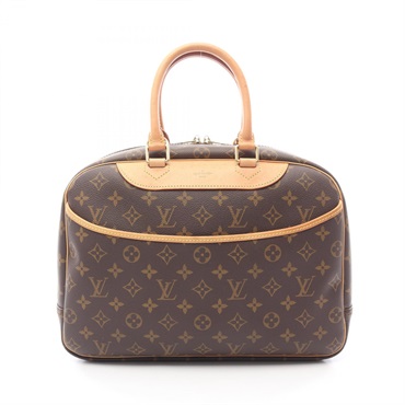 LOUIS VUITTON Deauville Bowling Vanity Handbag M47270 Monogram leather Brown