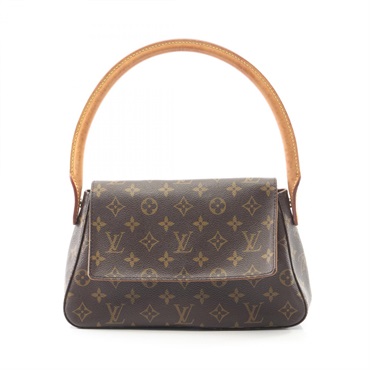 LOUIS VUITTON Mini looping shoulder Handbag M51147 Monogram leather Brown Used