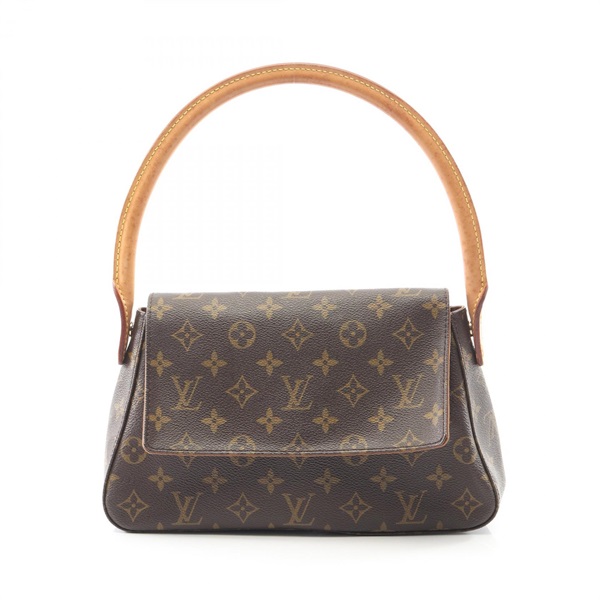LOUIS VUITTON Mini looping shoulder Handbag M51147 Monogram leather Brown Used