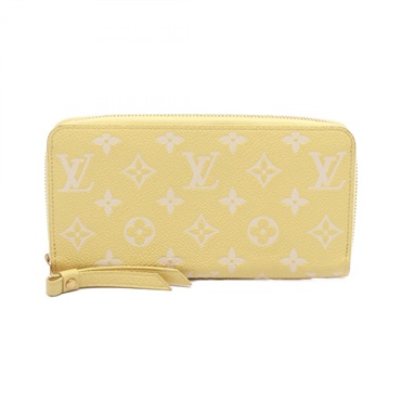 LOUIS VUITTON Zippy Around long wallet M81427 Monogram empreinte Yellow Used LV