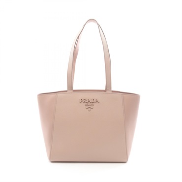 PRADA SAFFIANO CUIR+C Tote Shoulder Bag 1BG284 leather Pink Used Women