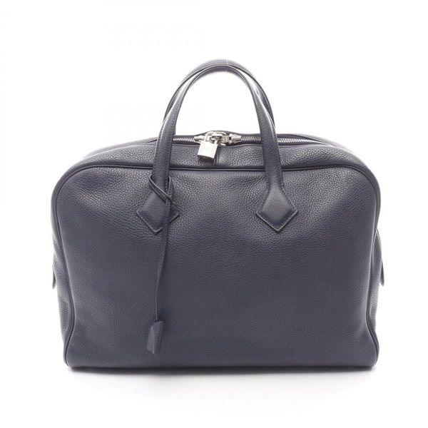 HERMES Victoria 2 12H Business hand bag A Taurillon Clemence Blue nuit Used SHW