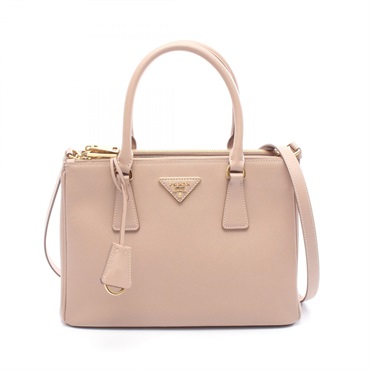PRADA SAFFIANO LUX Galleria Shoulder Crossbody Handbag 1BA863 leather Pink Used
