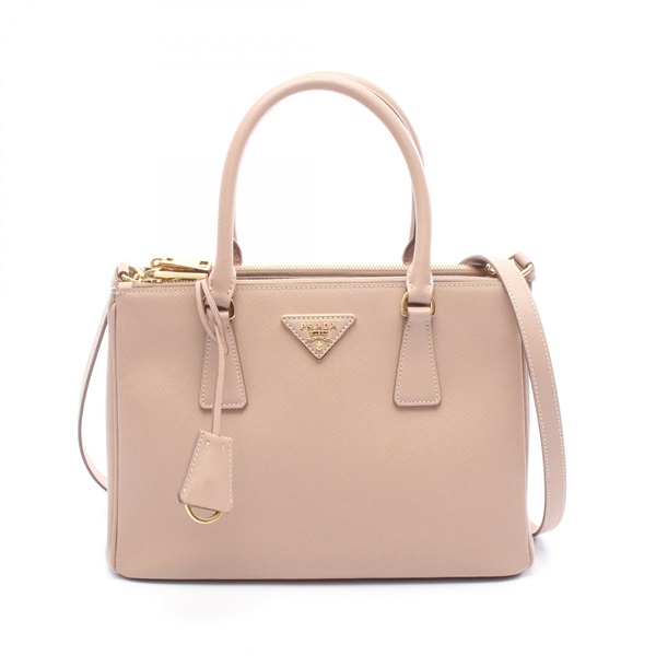 PRADA SAFFIANO LUX Galleria Shoulder Crossbody Handbag 1BA863 leather Pink Used