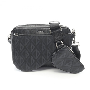 Christian Dior cd diamond Shoulder crossbody Bag 1ADPO276CDP canvas leather BK