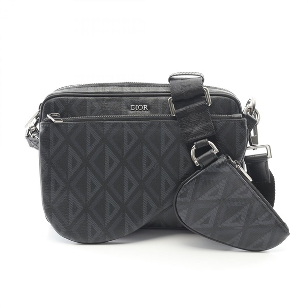 Christian Dior cd diamond Shoulder crossbody Bag 1ADPO276CDP canvas leather BK