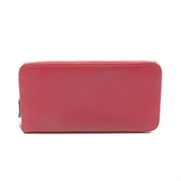 HERMES Azap Long Silk In Long wallet 071003CK Epsom leather Rouge grenat Used X