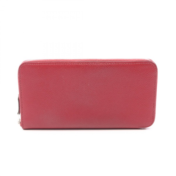 HERMES Azap Long Silk In Long wallet 071003CK Epsom leather Rouge grenat Used X