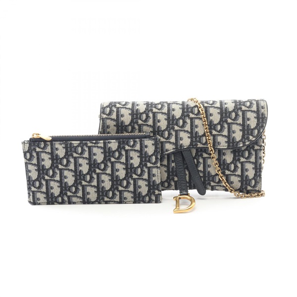 Christian Dior SADDLE Long Wallet Shoulder Bag Oblique Jacquard  canvas used