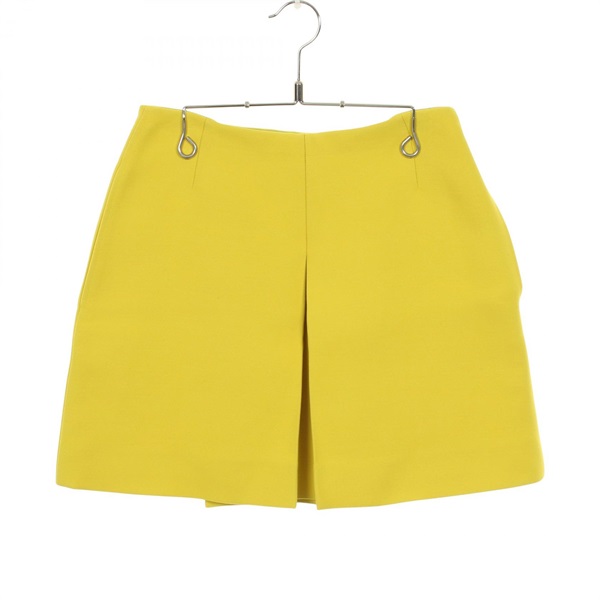 Christian Dior skirt mini #36 2S1J46A1162 wool silk Yellow Used Women