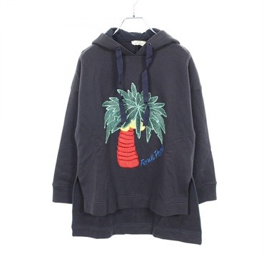 FENDI Hoodie #38 pullover sweatshirt cotton Navy Used Women