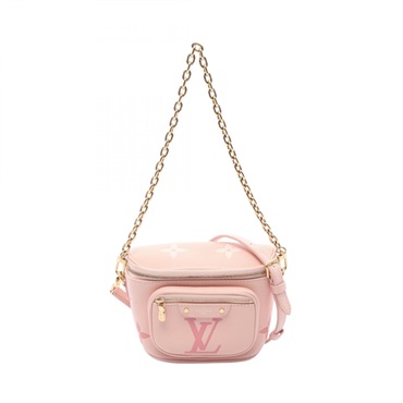 LOUIS VUITTON Mini Bum Bag Shoulder Hand M82347 Monogram empreinte Pink Used LV