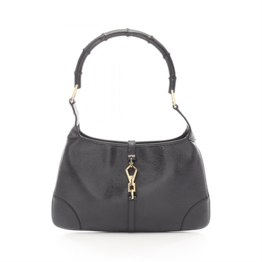 GUCCI Bamboo Jackie Shoulder Bag 001 4060 leather Black Used Women
