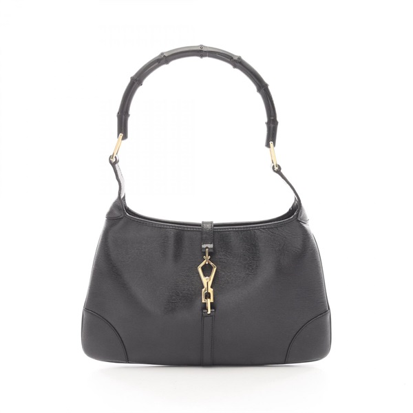 GUCCI Bamboo Jackie Shoulder Bag 001 4060 leather Black Used Women
