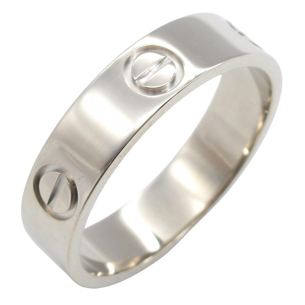 CARTIER Love Ring 18KWG White Gold Used unisex US size 8.75 #59