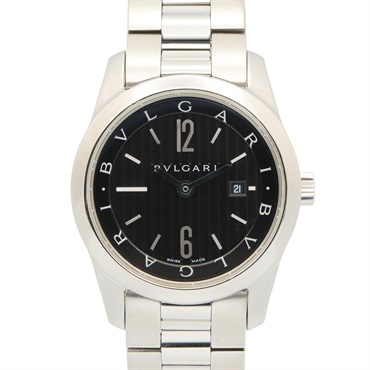 BVLGARI Solo tempo Wrist Watch ST30BSS Quartz Stainless Steel Used Women