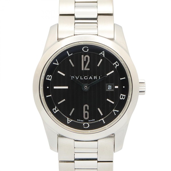 BVLGARI Solo tempo Wrist Watch ST30BSS Quartz Stainless Steel Used Women
