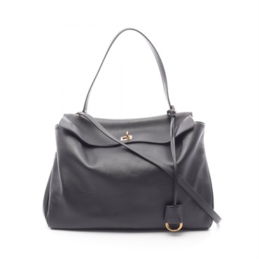 BALENCIAGA Rodeo Top Handle Large Crossbody Handbag 7897442AA4V1000 leather BK