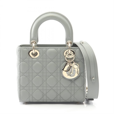 Christian Dior LADY DIOR MY ABCDIOR Small Cannage Crossbody Handbag leather Used