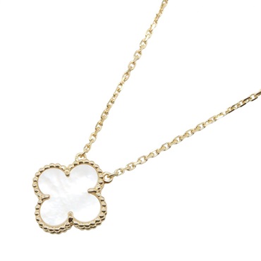 Van Cleef & Arpels Vintage Alhambra Necklace 18KYG Gold Mother of pearl Used