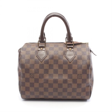 LOUIS VUITTON Speedy 25 Handbag N41532 Damier canvas leather Brown Ebene Used LV