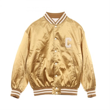 CELINE TEDDY Teddy Jacket Blouson Nylon Gold White Used mens size 38