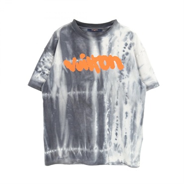 LOUIS VUITTON Inside-out tie-dye Short sleeve T-shirt #S cotton Gray Used mens