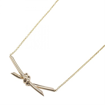 TIFFANY＆CO Knot Necklace Pendant 18KPG Pink Rose Gold Used women