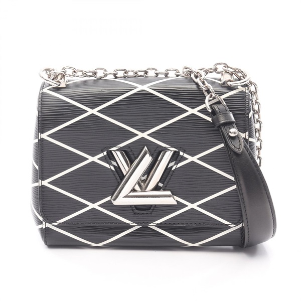 LOUIS VUITTON Twist PM Chain Shoulder Bag M50525 Epi leather Black White Used