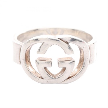 GUCCI Interlocking G Ring Silver925 Used Women US Size 5.5