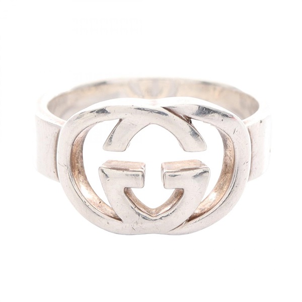 GUCCI Interlocking G Ring Silver925 Used Women US Size 5.5