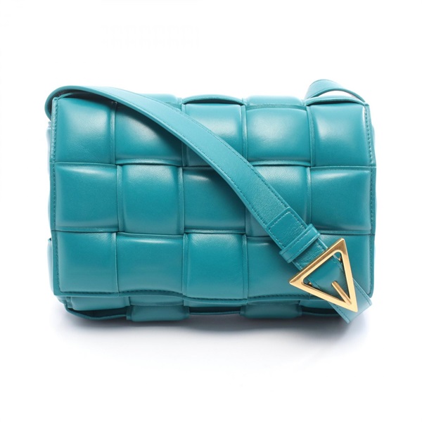 BOTTEGA VENETA Padded Cassette Intrecciato Shoulder crossbody Bag leather Green