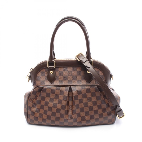LOUIS VUITTON Trevi PM shoulder Handbag N51997 Damier leather Brown Ebene Used