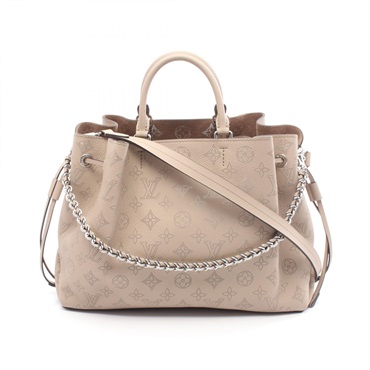 LOUIS VUITTON Bella Tote shoulder crossbody Bag M59201 Mahina leather Galet Used