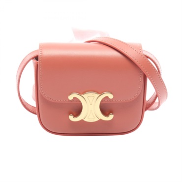 CELINE mini claude Shoulder crossbody Bag 101513DPV leather mauve pink Used