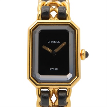 CHANEL Premiere Wrist Watch H0001 Quartz Gold Plated leather Used Women