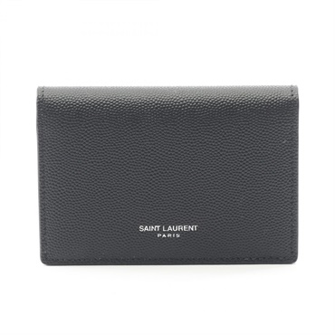 SAINT LAURENT PARIS Card Case Holder 469338BTY7N1000 leather Black NEW mens